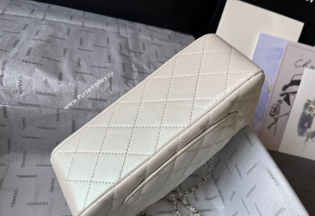 Chanel Lambskin Mini Flap Bag with Top Handle AS2431 White 2024 (yingf-240117034)