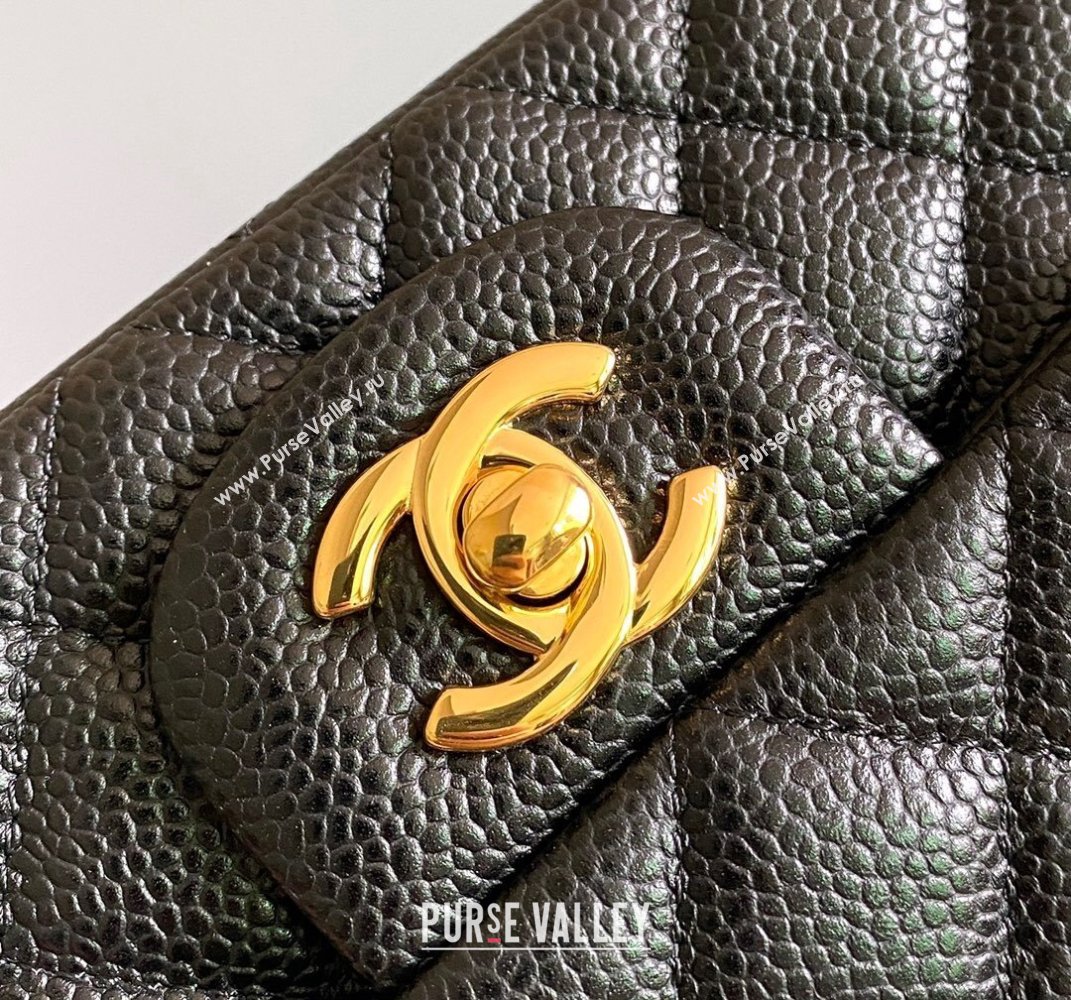 Chanel Grained Calfskin Classic Mini Flap Bag A01116 Black/Gold 2024 0117 (YD-240117038)