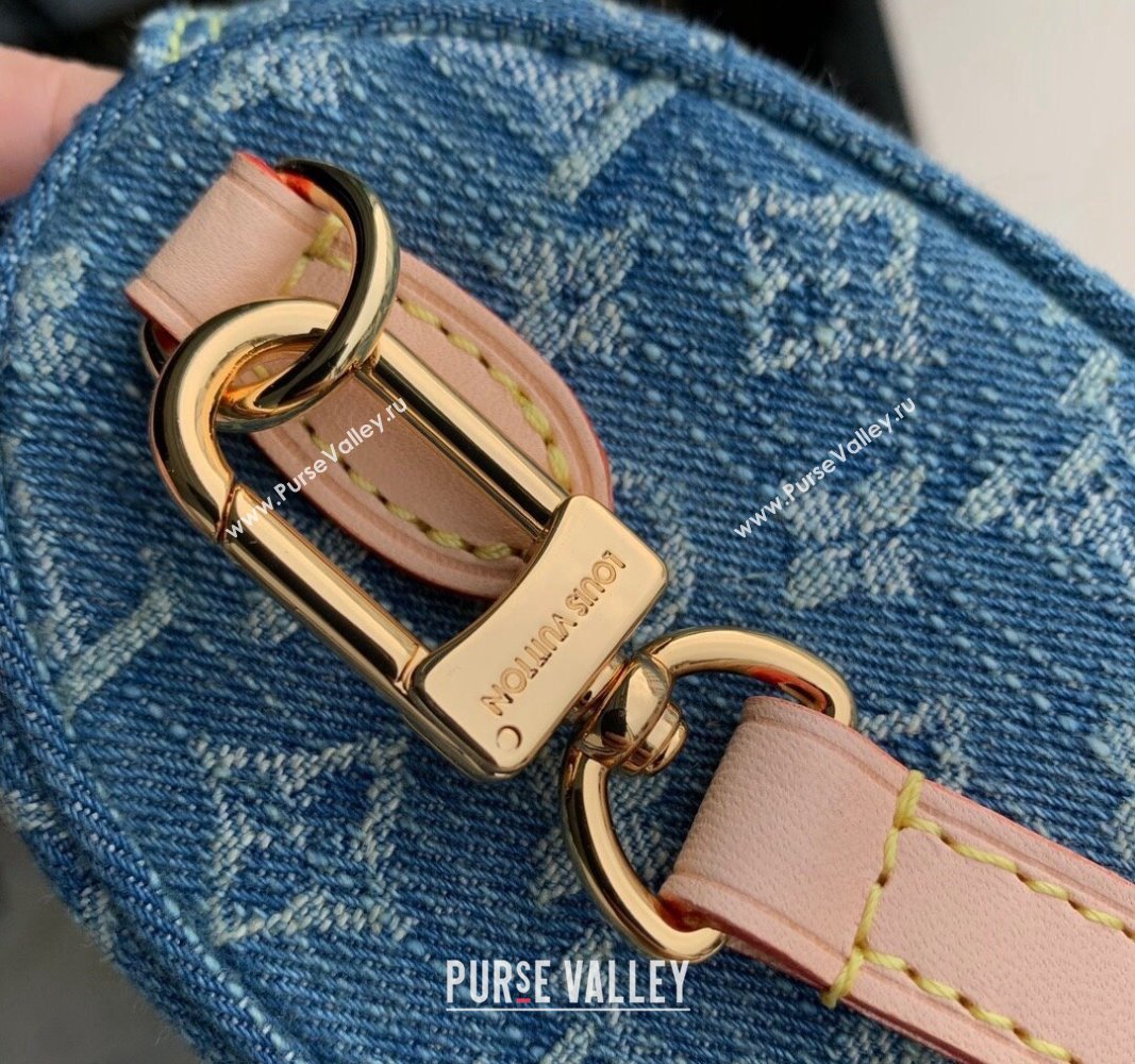 Louis Vuitton Nano Speedy Mini Bag in Blue Monogram Denim M82950 2024 (KI-240117088)