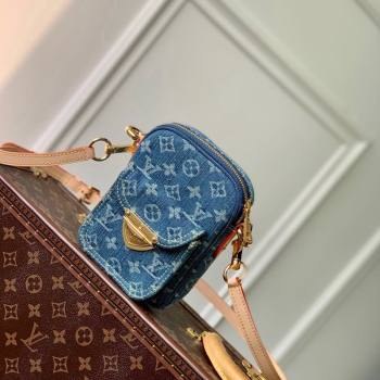 Louis Vuitton Fairfax Pochette Mini Bag in Blue Monogram Denim M82948 2024 (KI-240117089)