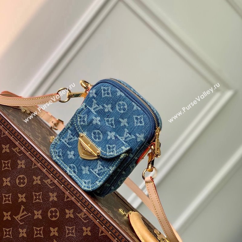 Louis Vuitton Fairfax Pochette Mini Bag in Blue Monogram Denim M82948 2024 (KI-240117089)