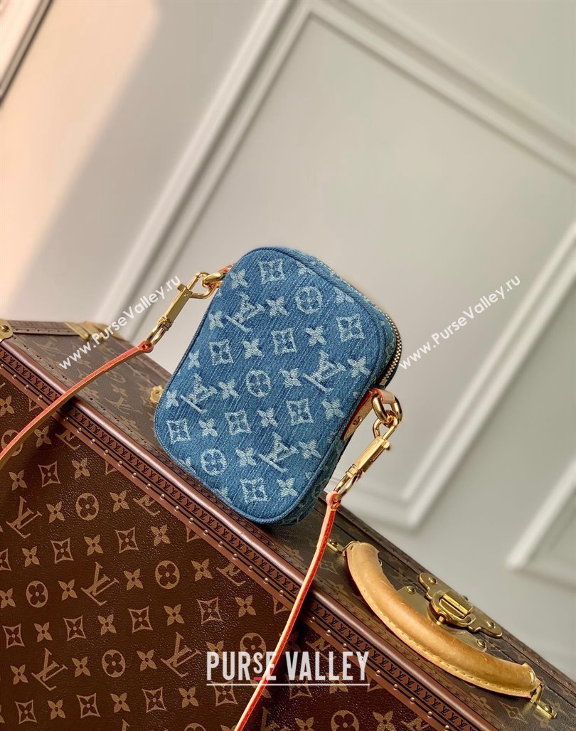 Louis Vuitton Fairfax Pochette Mini Bag in Blue Monogram Denim M82948 2024 (KI-240117089)