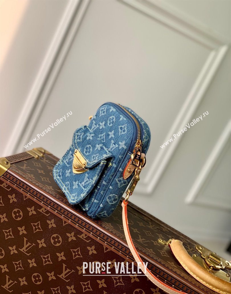 Louis Vuitton Fairfax Pochette Mini Bag in Blue Monogram Denim M82948 2024 (KI-240117089)