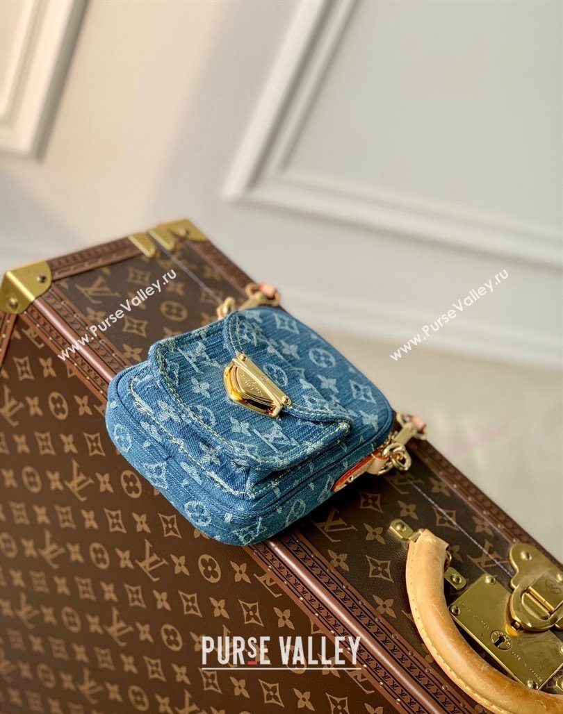 Louis Vuitton Fairfax Pochette Mini Bag in Blue Monogram Denim M82948 2024 (KI-240117089)