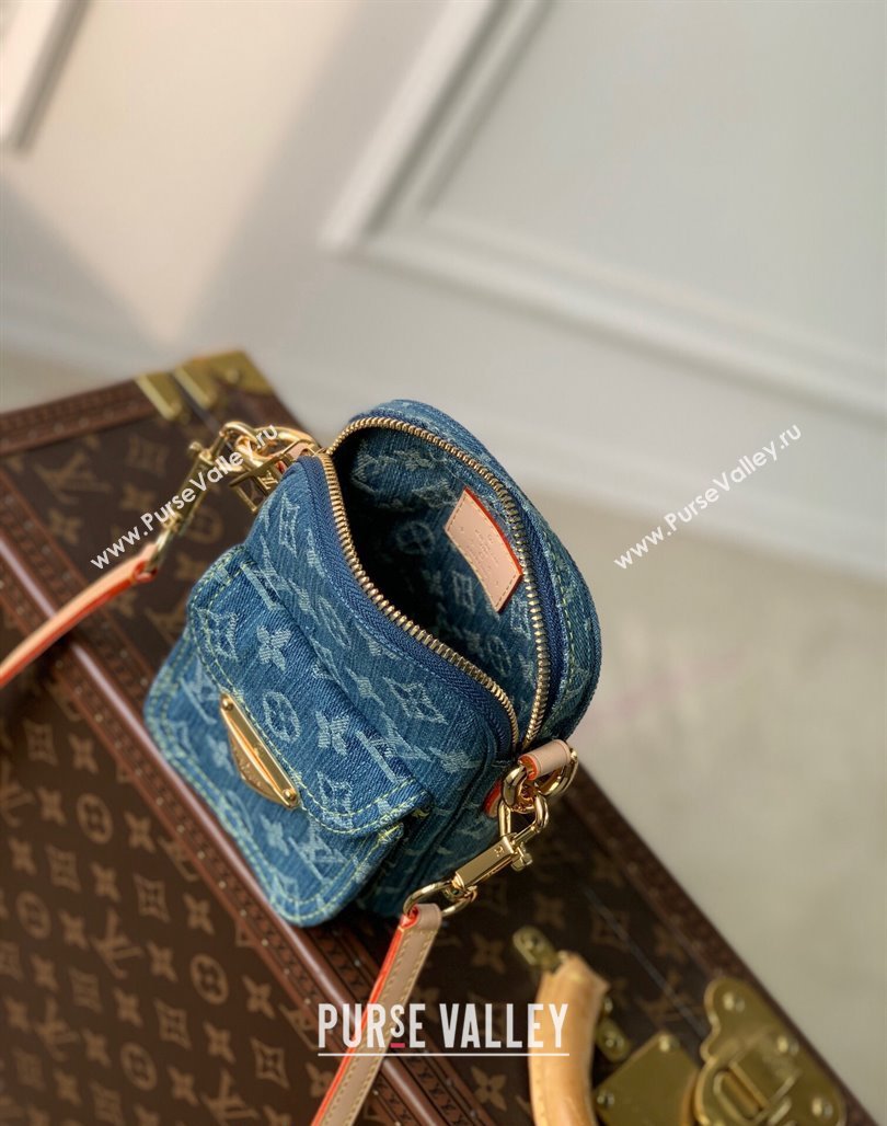 Louis Vuitton Fairfax Pochette Mini Bag in Blue Monogram Denim M82948 2024 (KI-240117089)