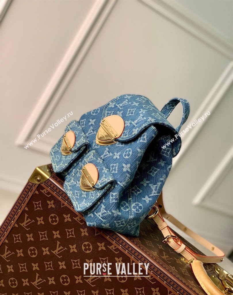 Louis Vuitton Venice Backpack Bag in Blue Monogram Denim M46836 2024 (KI-240117090)