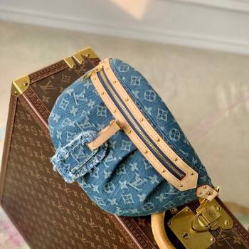 Louis Vuitton High Rise Belt Bag/Bumbag in Blue Monogram Denim M46837 2024 (KI-240117091)