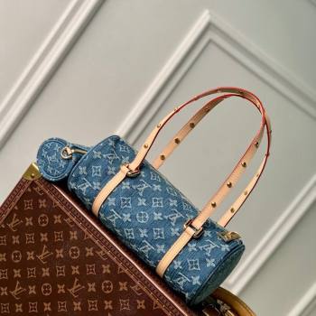 Louis Vuitton Papillon Rolling Bag in Blue Monogram Denim M46830 2024 (KI-240117092)