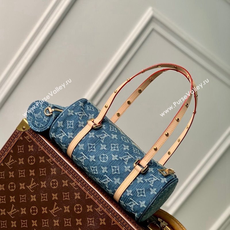 Louis Vuitton Papillon Rolling Bag in Blue Monogram Denim M46830 2024 (KI-240117092)