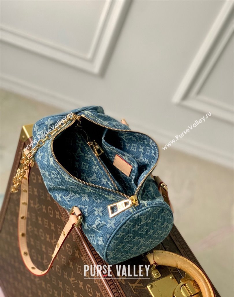 Louis Vuitton Papillon Rolling Bag in Blue Monogram Denim M46830 2024 (KI-240117092)