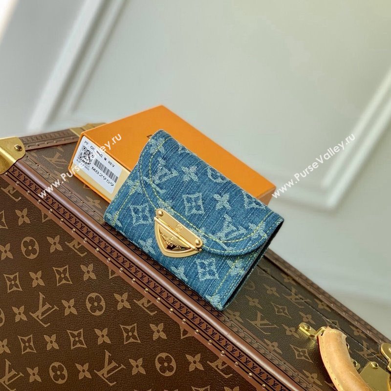 Louis Vuitton New LV Remix Victorine Wallet in Blue Monogram Denim M82959 2024 (KI-240117098)