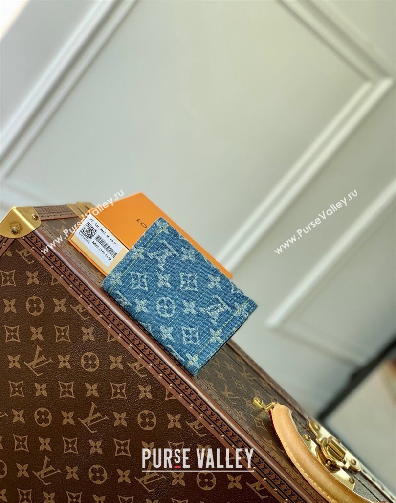 Louis Vuitton New LV Remix Victorine Wallet in Blue Monogram Denim M82959 2024 (KI-240117098)