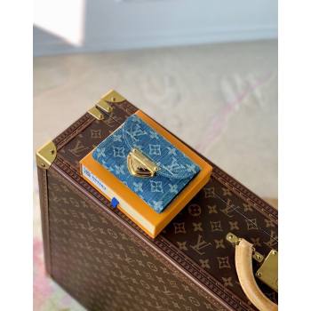 Louis Vuitton New LV Remix Victorine Wallet in Blue Monogram Denim M82959 2024 (KI-240117098)