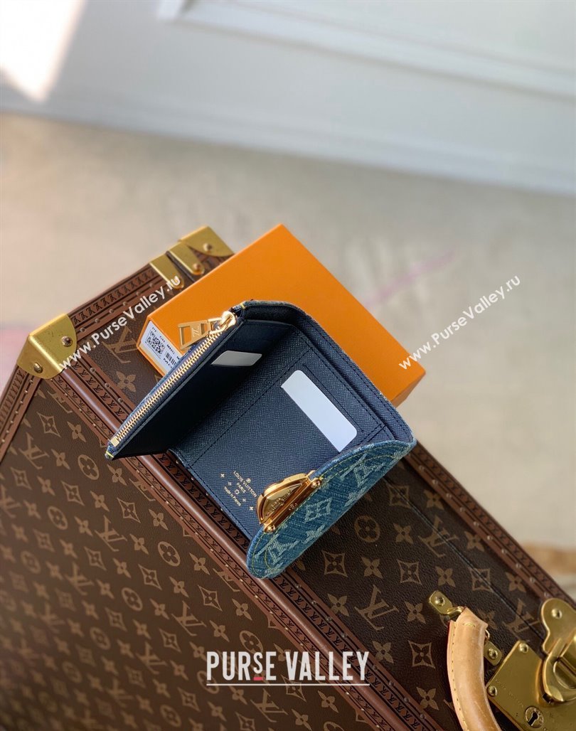 Louis Vuitton New LV Remix Victorine Wallet in Blue Monogram Denim M82959 2024 (KI-240117098)