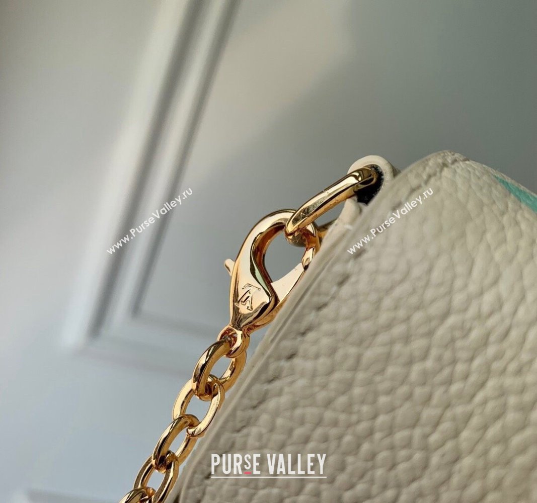 Louis Vuitton Felicie Pochette Chain Mini bag in Bicolor Monogram Leather M69977 Green 2024 (KI-240117099)