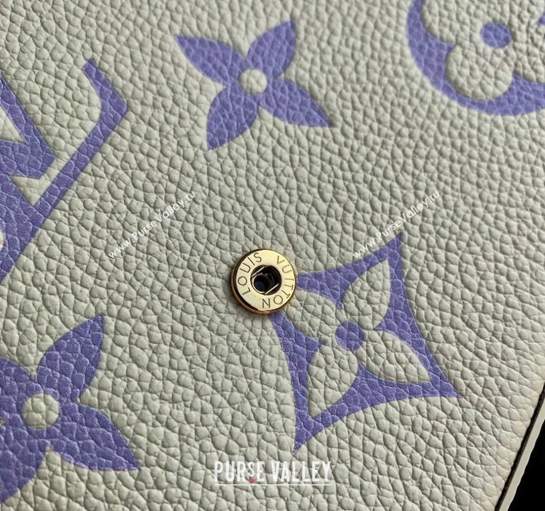 Louis Vuitton Felicie Pochette Chain Mini bag in Bicolor Monogram Leather M69977 Purple 2024 (KI-240117101)