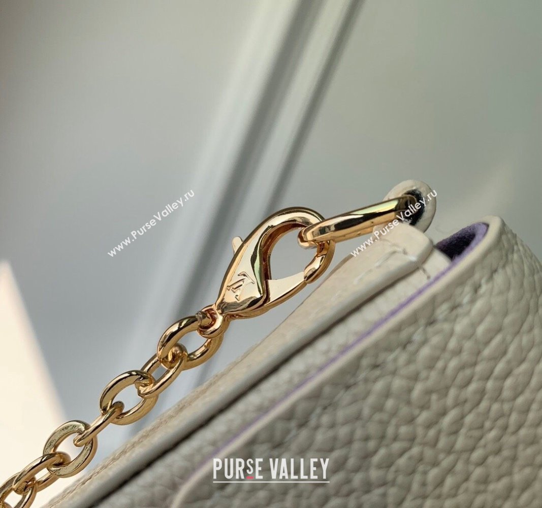 Louis Vuitton Felicie Pochette Chain Mini bag in Bicolor Monogram Leather M69977 Purple 2024 (KI-240117101)