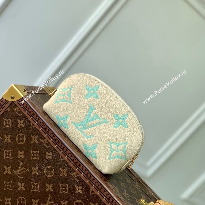 Louis Vuitton Cosmetic Pouch PM bag in Bicolor Monogram Leather M45951 Green 2024 (KI-240117104)