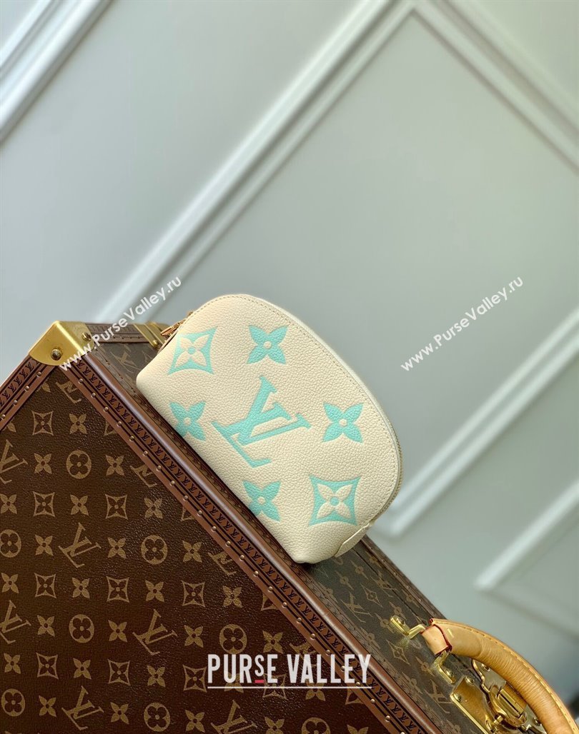 Louis Vuitton Cosmetic Pouch PM bag in Bicolor Monogram Leather M45951 Green 2024 (KI-240117104)