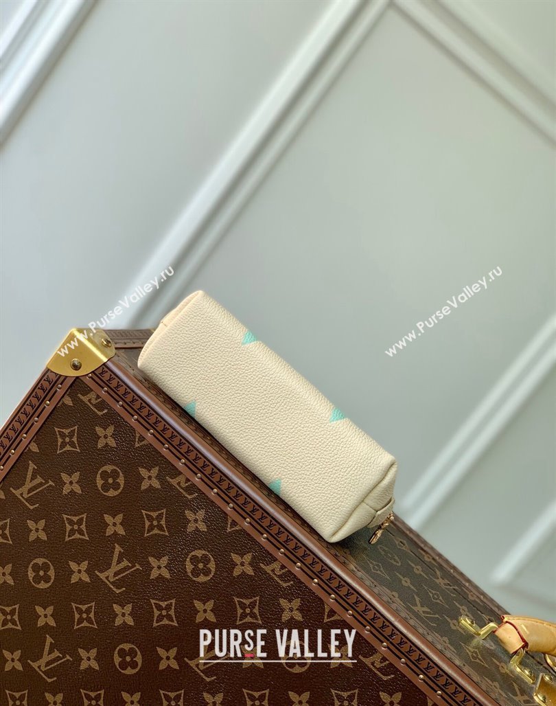 Louis Vuitton Cosmetic Pouch PM bag in Bicolor Monogram Leather M45951 Green 2024 (KI-240117104)