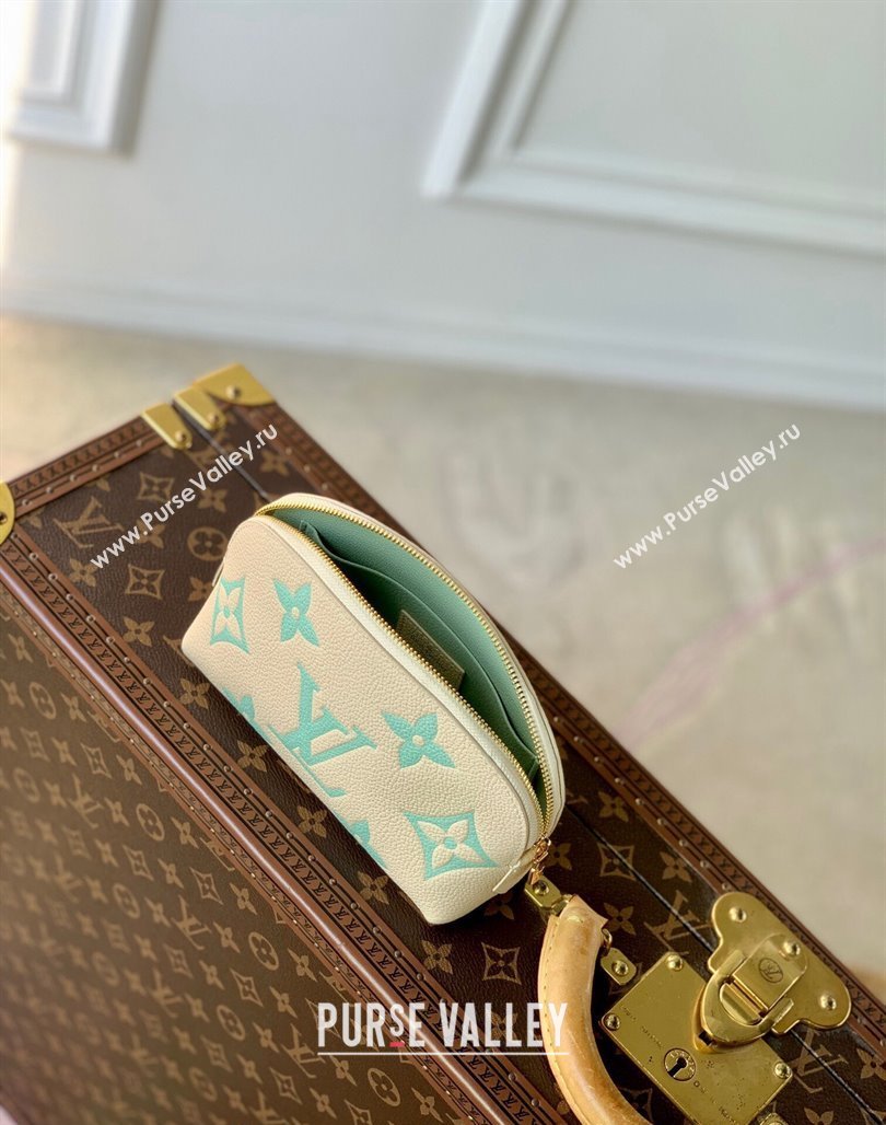 Louis Vuitton Cosmetic Pouch PM bag in Bicolor Monogram Leather M45951 Green 2024 (KI-240117104)