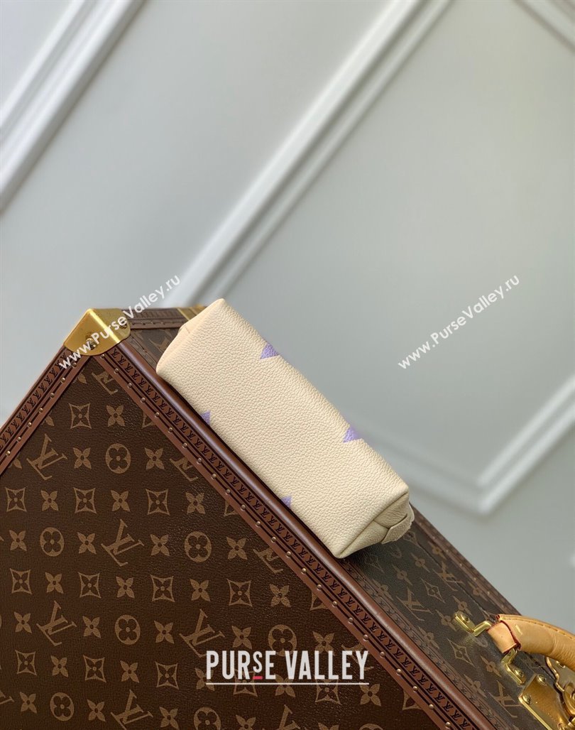 Louis Vuitton Cosmetic Pouch PM bag in Bicolor Monogram Leather M45951 Purple 2024 (KI-240117105)