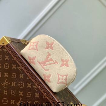 Louis Vuitton Cosmetic Pouch PM bag in Bicolor Monogram Leather M45951 Pink 2024 (KI-240117106)