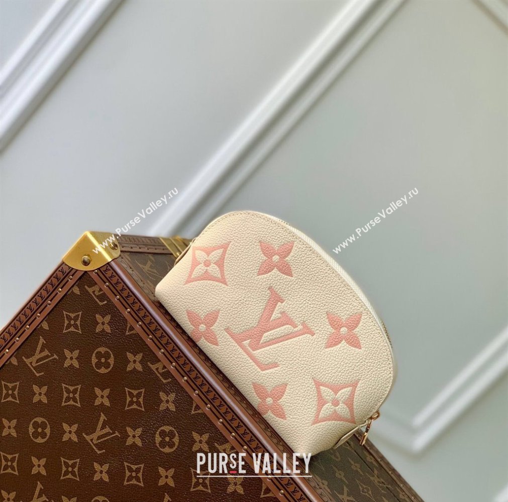 Louis Vuitton Cosmetic Pouch PM bag in Bicolor Monogram Leather M45951 Pink 2024 (KI-240117106)