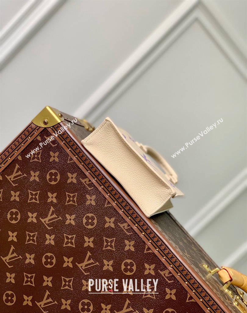 Louis Vuitton Petit Sac Plat Mini Tote Bag in Bicolor Monogram Leather M81416 Purple 2024 (KI-240117109)