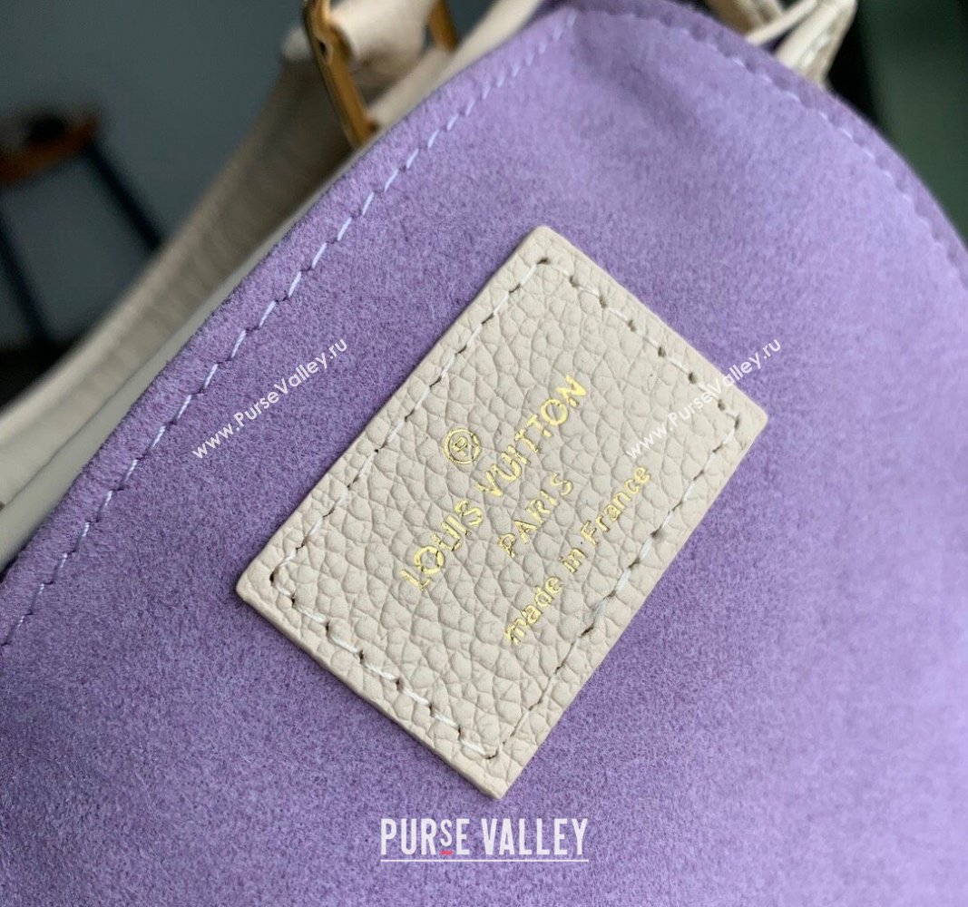 Louis Vuitton Petit Sac Plat Mini Tote Bag in Bicolor Monogram Leather M81416 Purple 2024 (KI-240117109)