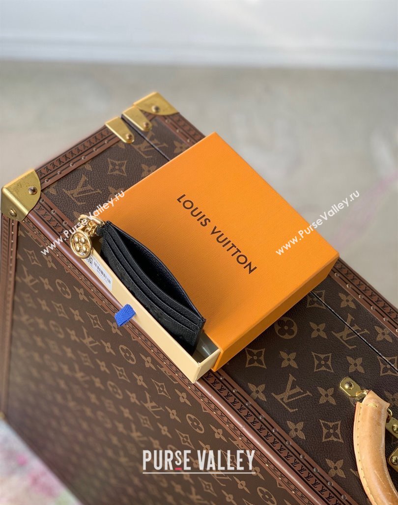 Louis Vuitton LV Charms Card Holder Monogram Empreinte Leather Black M82132 2024 (KI-240117068)