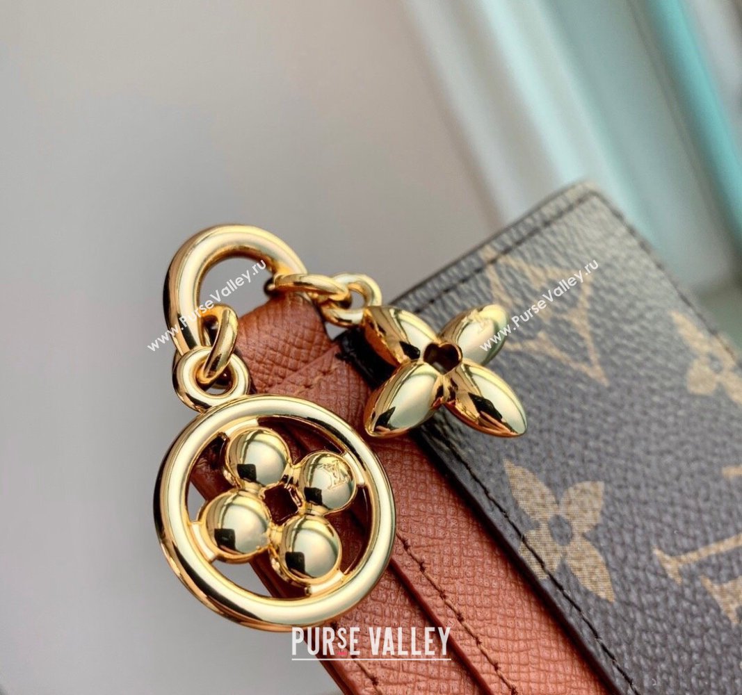 Louis Vuitton LV Charms Card Holder in Monogram Canvas and Leather M82739 Brown 2024 (KI-240117075)