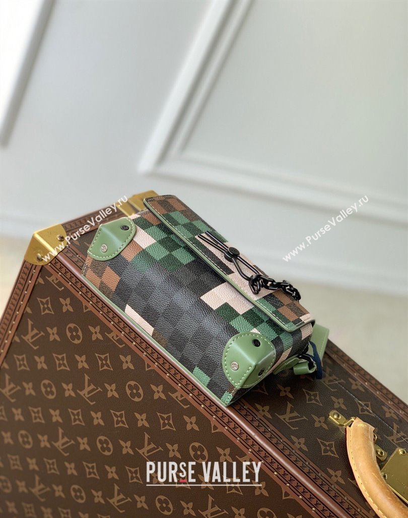 Louis Vuitton Mens Steamer Wearable Wallet Mini Bag in Green Damoflage Canvas M83172 2024 (KI-240117115)