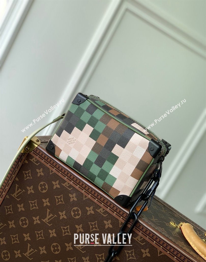 Louis Vuitton Mens Mini Soft Trunk Mini Bag in Green Damoflage Canvas M24581 2024 (KI-240117116)