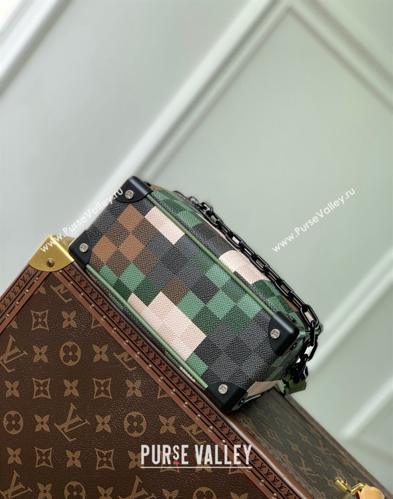 Louis Vuitton Mens Mini Soft Trunk Mini Bag in Green Damoflage Canvas M24581 2024 (KI-240117116)