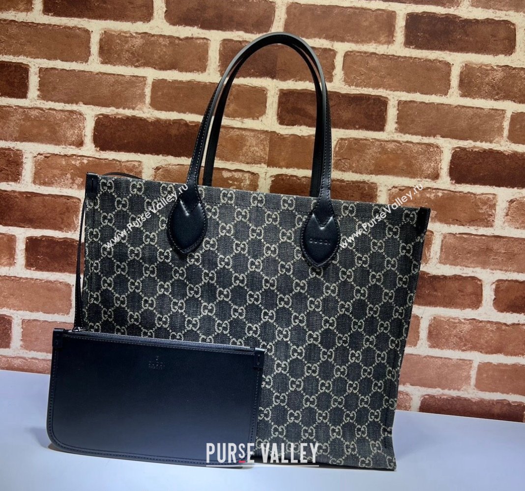 Gucci Ophidia GG Canvas Large Tote Bag 772184 Black 2024 (DLH-240118004)