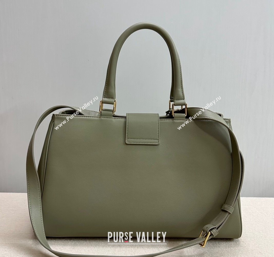 Celine Marlou Appoline Top Handle Bag in Supple Calfskin Green 2023 114963 (BL-240118035)