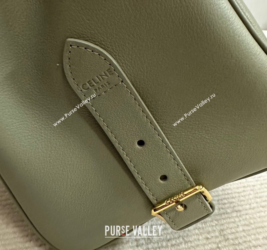 Celine Marlou Appoline Top Handle Bag in Supple Calfskin Green 2023 114963 (BL-240118035)