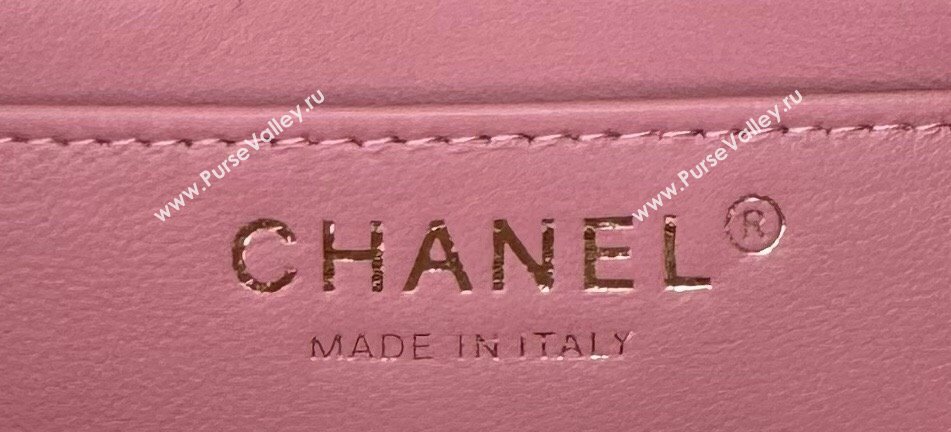 Chanel Tweed Small Flap Bag with Wood Handle AS4151 Pink 2024 (yezi-240116002)