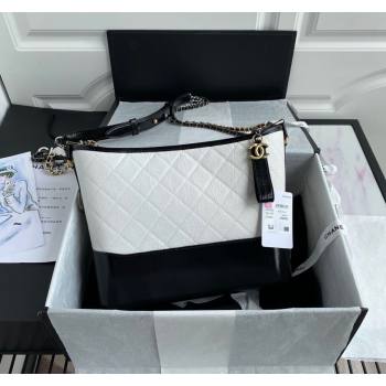 Chanel GABRIELLE Aged Calfskin Hobo Bag White 2024 A93824 (yezi-240116047)