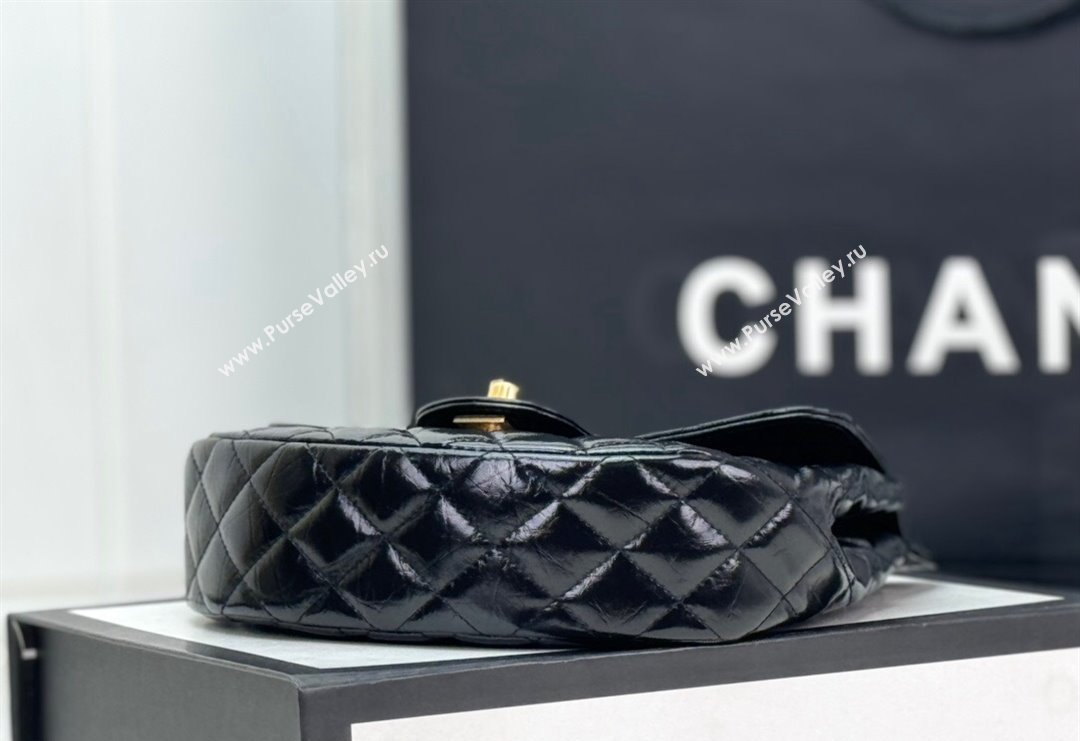 Chanel Shiny Calfskin Small Hobo Bag AS4572 Black 2024 (yezi-240116004)