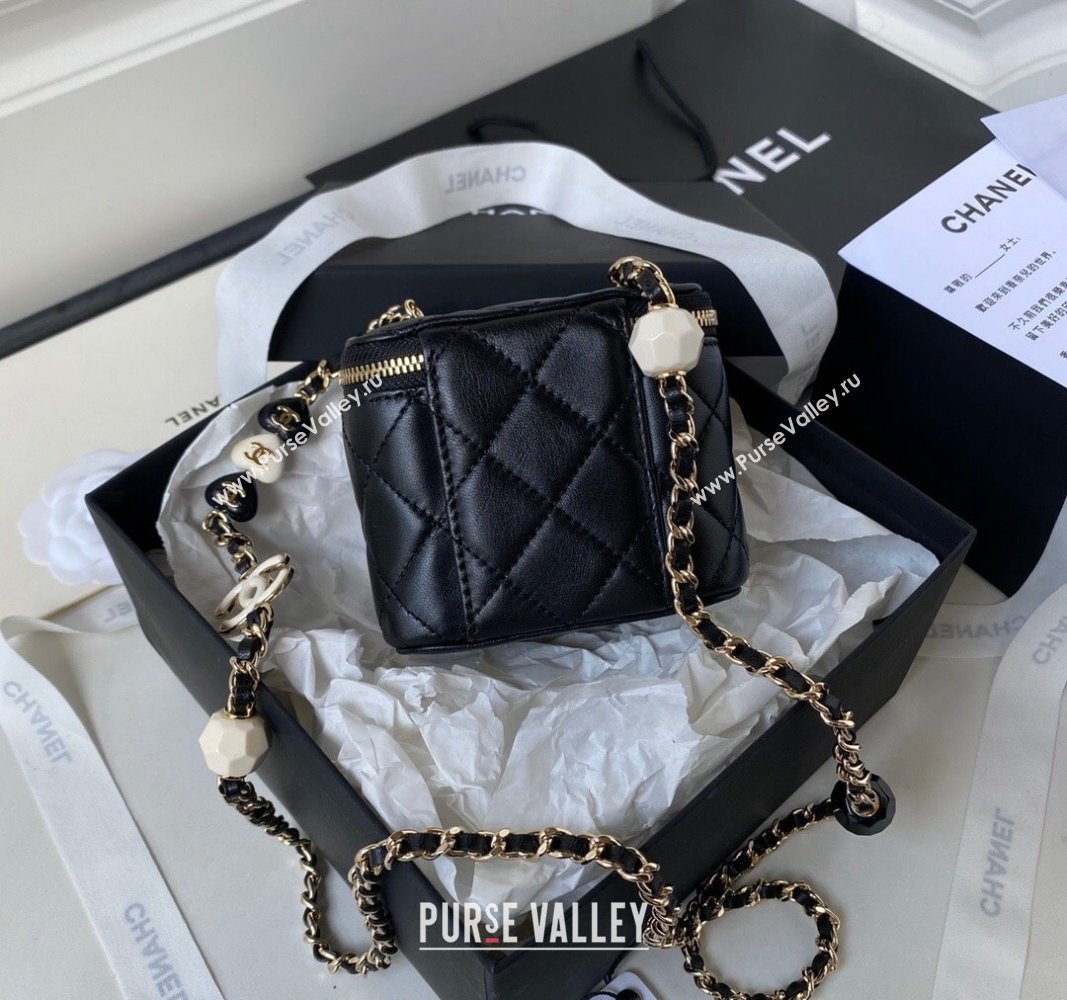 Chanel Lambskin Clutch with Chain and Hearts Charm AP3230 Black 2024 (yezi-240116054)