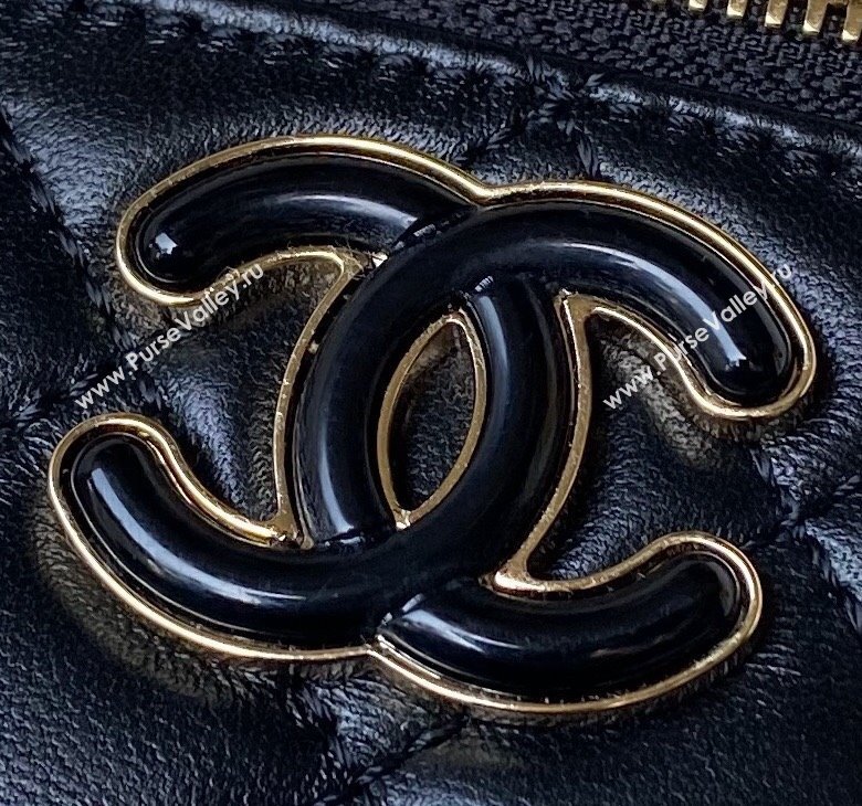 Chanel Lambskin Clutch with Chain and Hearts Charm AP3230 Black 2024 (yezi-240116054)