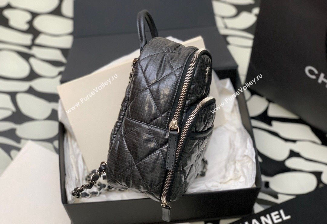 Chanel Coco Neige Nylon Backpack Bag AS4366 Black 2024 (yezi-240116006)