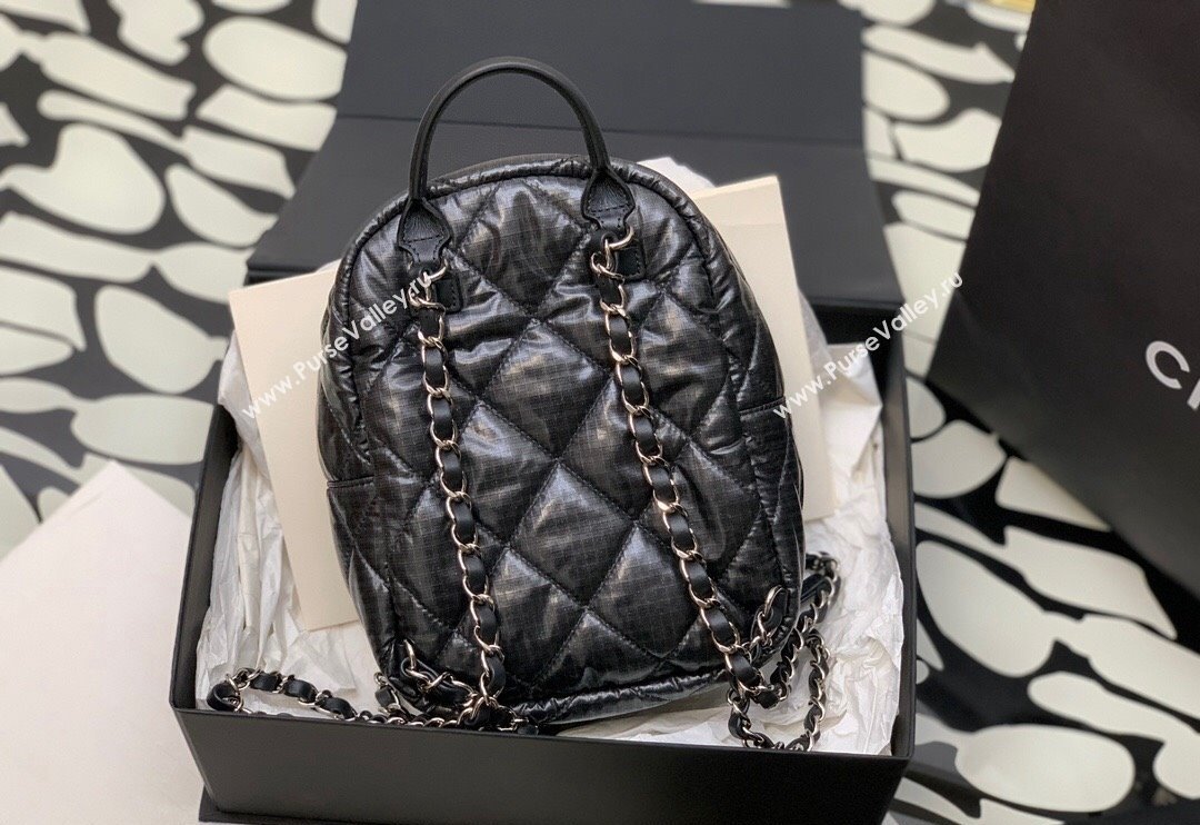 Chanel Coco Neige Nylon Backpack Bag AS4366 Black 2024 (yezi-240116006)