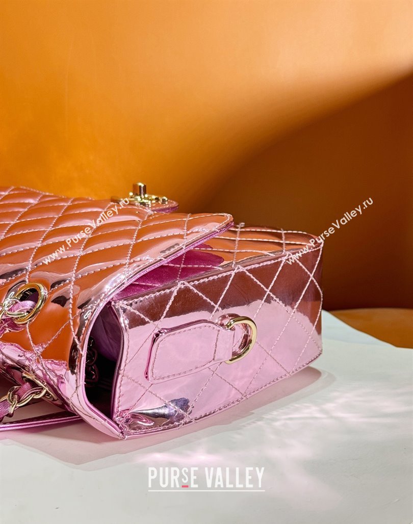 Chanel Backpack Bag Star Coin Purse in Mirror Calfskin and Metallic Calfskin AS4649 Pink 2023 (yezi-240117008)