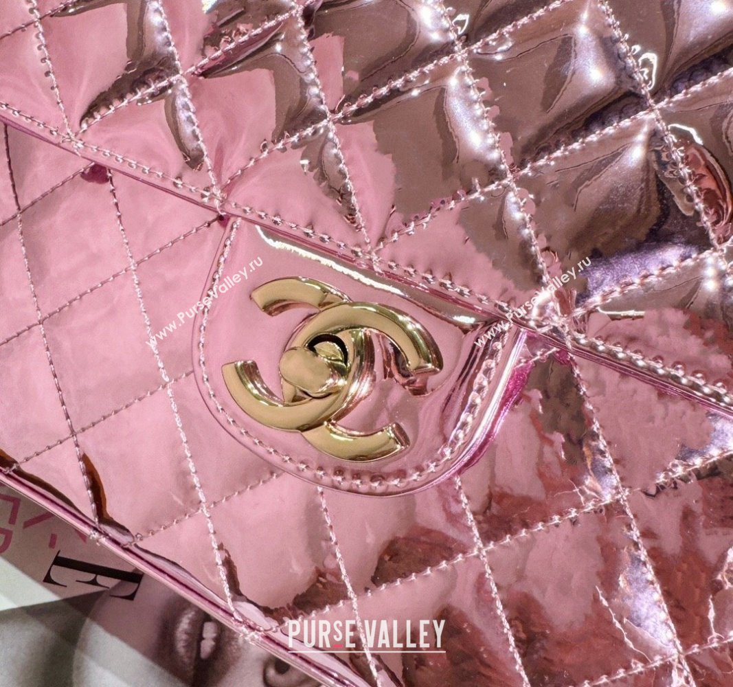 Chanel Backpack Bag Star Coin Purse in Mirror Calfskin and Metallic Calfskin AS4649 Pink 2023 (yezi-240117008)