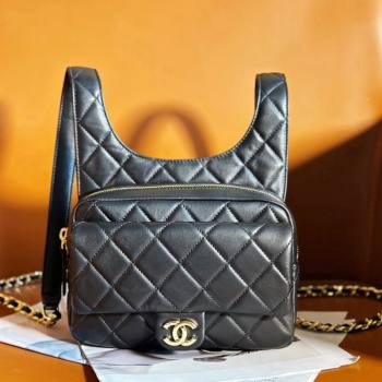 Chanel Lambskin Backpack Bag AS4621 Black 2024 (yezi-240117010)