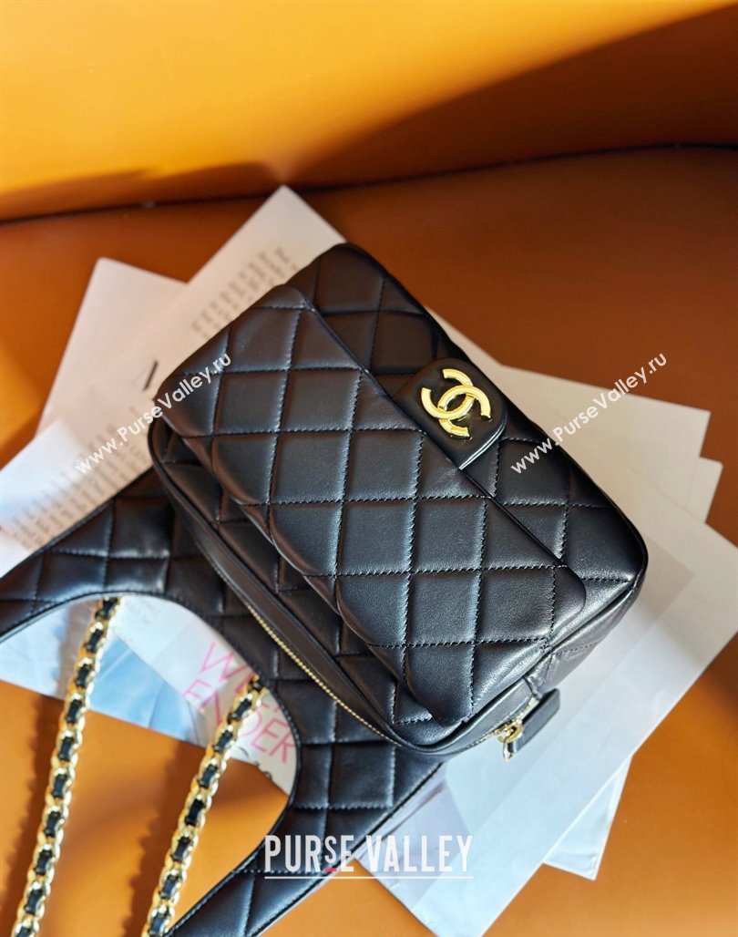 Chanel Lambskin Backpack Bag AS4621 Black 2024 (yezi-240117010)