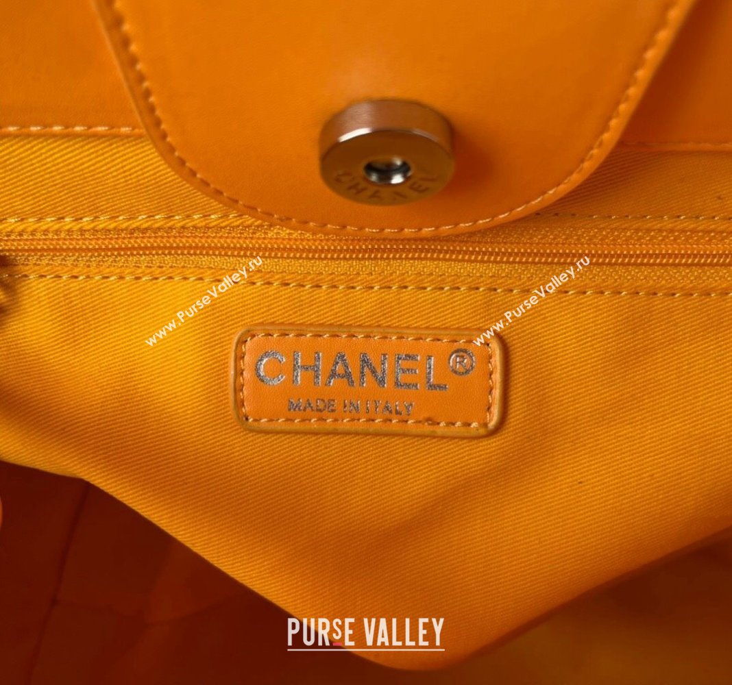 Chanel Shaded Calfskin Shopping Bag AS3351 Orange, Coral Pink 2024 (yezi-240116010)